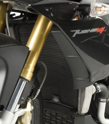 Ochranná mřížka chladiče R&G Racing pro motocykly APRILIA V4 Tuono ('11-), černá